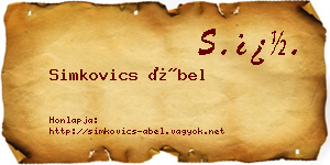 Simkovics Ábel névjegykártya